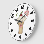 Milkshake met een parapluklok grote klok (Hoek)