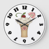 Milkshake met een parapluklok grote klok (Voorkant)