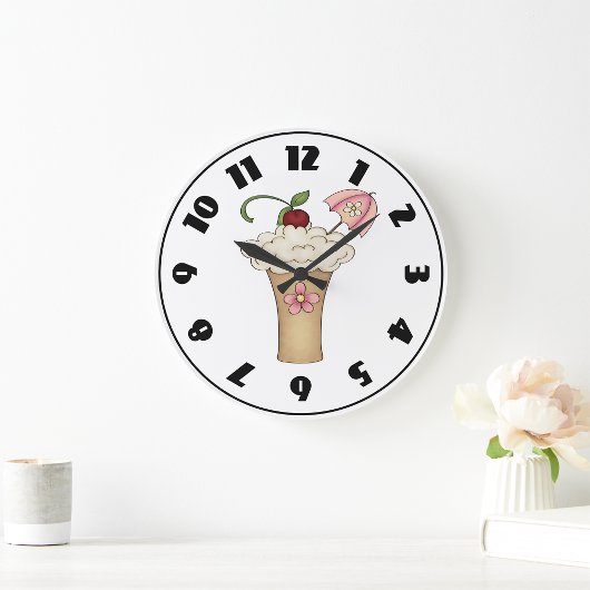 Milkshake met een parapluklok grote klok