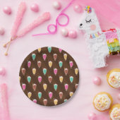 Milkshake Pattern Chocolade Bruin Papier Bord (Feest)