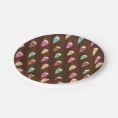 Milkshake Pattern Chocolade Bruin Papier Bord (Gekanteld)