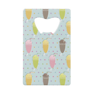 Milkshake Pattern Creditkaart Flessenopener