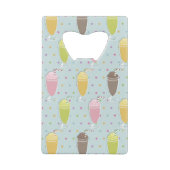 Milkshake Pattern Creditkaart Flessenopener (Achterkant)