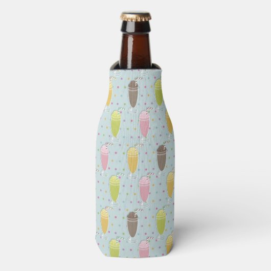 Milkshake Pattern Flesjeskoeler (Fles Voorkant)