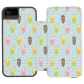 Milkshake Pattern Incipio iPhone Portemonnee Hoesje (Agenda Open)