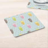 Milkshake Pattern Kartonnen Onderzetters (Schuin)