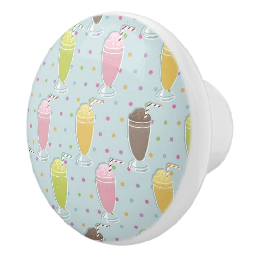 Milkshake Pattern Keramische Knop (Rechts)