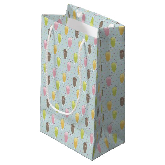 Milkshake Pattern Klein Cadeauzakje (Voorkant Gekanteld)