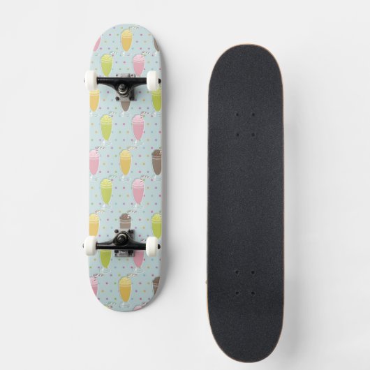 Milkshake Pattern Persoonlijk Skateboard (Voorkant)