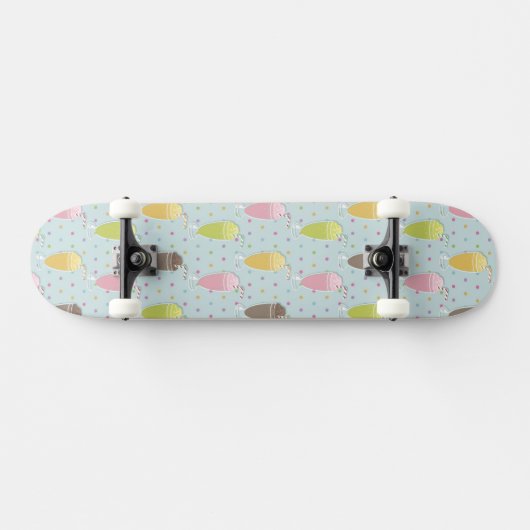 Milkshake Pattern Persoonlijk Skateboard (Horizontaal)