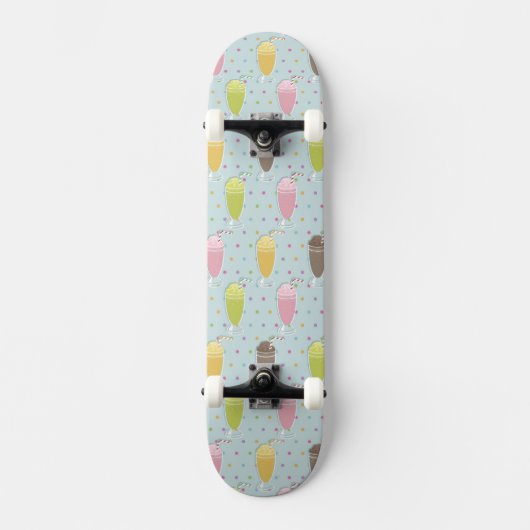 Milkshake Pattern Persoonlijk Skateboard (Voorkant)
