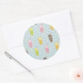 Milkshake Pattern Ronde Sticker (Envelop)