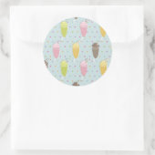 Milkshake Pattern Ronde Sticker (Tas)