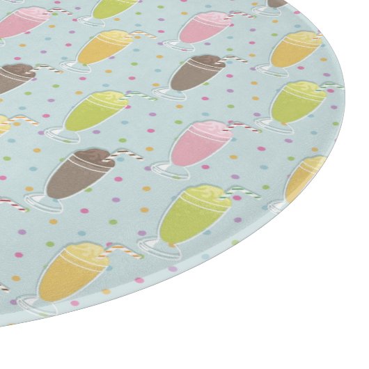 Milkshake Pattern Snijplank (Hoek)