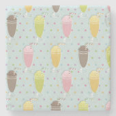 Milkshake Pattern Stenen Onderzetter (Voorkant)