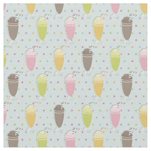 Milkshake Pattern Stof (Close Up)