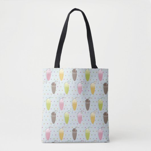 Milkshake Pattern Tote Bag (Voorkant)