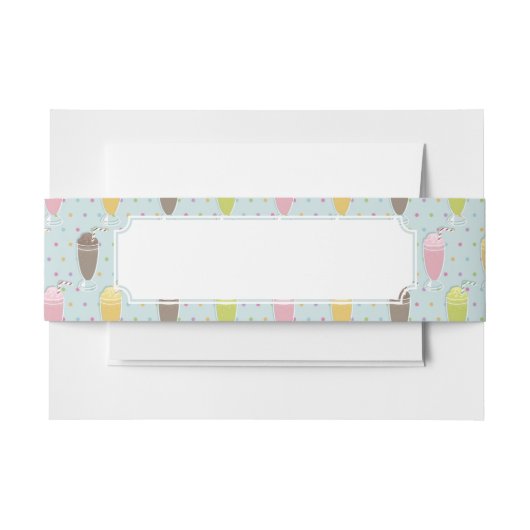 Milkshake Pattern Uitnodigingen Wikkel (Voorkant Voorbeeld)