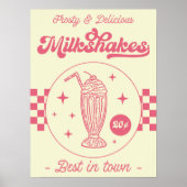 Milkshake Poster Retro Style (Voorkant)