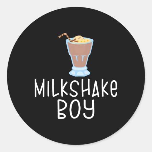 milkshake ronde sticker (Voorkant)