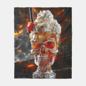 Milkshake schedelkop fleece deken (Voorkant)