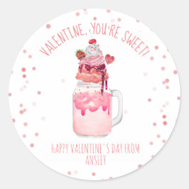 Milkshake Snoep Classroom Valentijn Foto Ronde Sticker