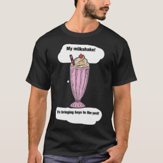 Milkshake trekt jongens Sticker aan T-shirt