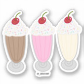 Milkshake Trio Sticker (Voorkant)