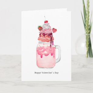 Milkshake Valentijnsdag Ik Hou van Jou Heel Veel Kaart