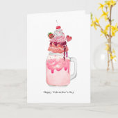 Milkshake Valentijnsdag Ik Hou van Jou Zuivel Veel Kaart (Gele Bloem)