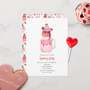 Milkshake Valentijnsfeest Uitnodiging