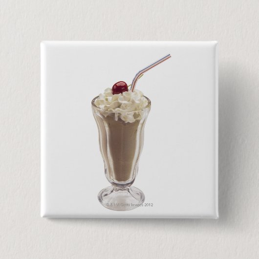 Milkshake Vierkante Button 5,1 Cm (Voorkant)
