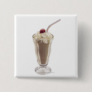 Milkshake Vierkante Button 5,1 Cm