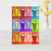 Milkshakes Pop Art Wenskaart Kaart (Gele Bloem)
