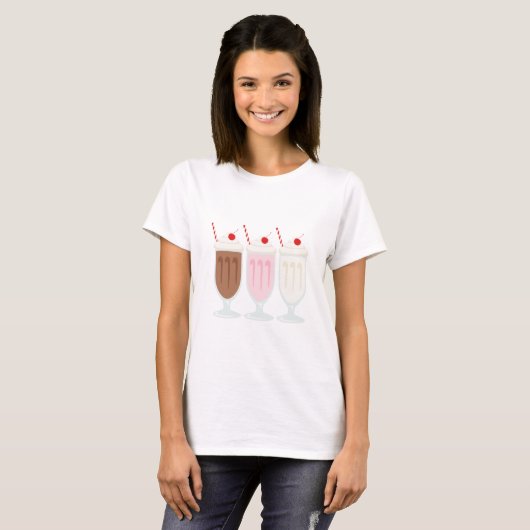 Milkshakes T-shirt (Voorkant volledig)