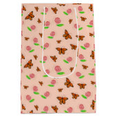 Milkweed and Monarch Butterfliy Gift Bag Medium Cadeauzakje (Achterkant)