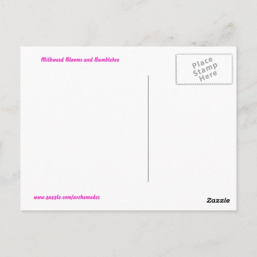 Milkweed Blooms Briefkaart (Achterkant)