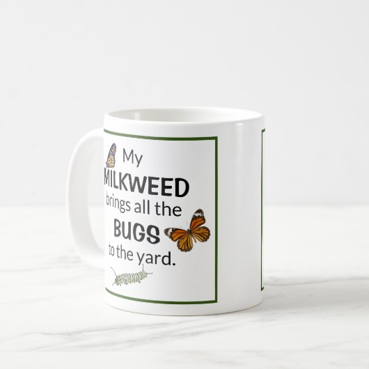 Milkweed Brings Bugs naar de Mok van de reuzenvlin (Voorkant links)