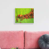 Milkweed Bugs op Milkweed Leaf Canvas Afdruk (Insitu (Woonkamer))