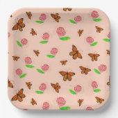 Milkweed en Monarch Butterfly Borden Papieren Bordje (Voorkant)