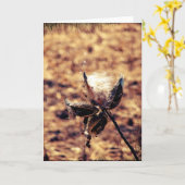 Milkweed Grunge Kaart (Gele Bloem)