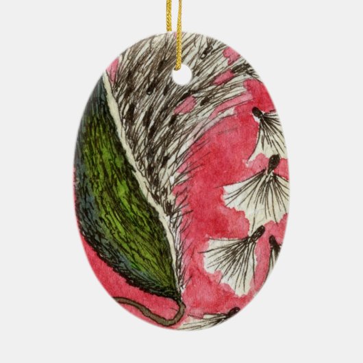 "Milkweed Pod" Floral Ornament (Achterkant)