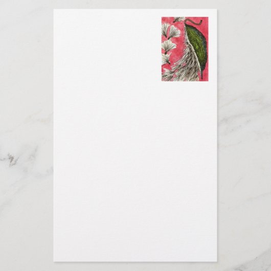 "Milkweed Pod" Floral Stationery Briefpapier (Voorkant)