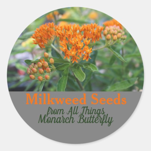 Milkweed Ronde Sticker (Voorkant)