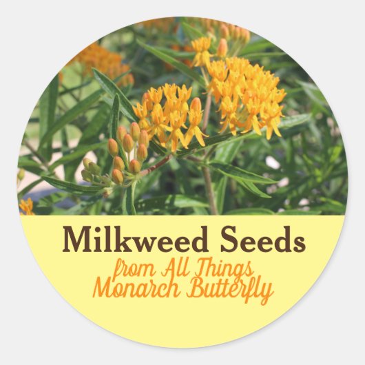 Milkweed Ronde Sticker (Voorkant)