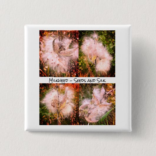 Milkweed | Sangria Vierkante Button 5,1 Cm (Voorkant)