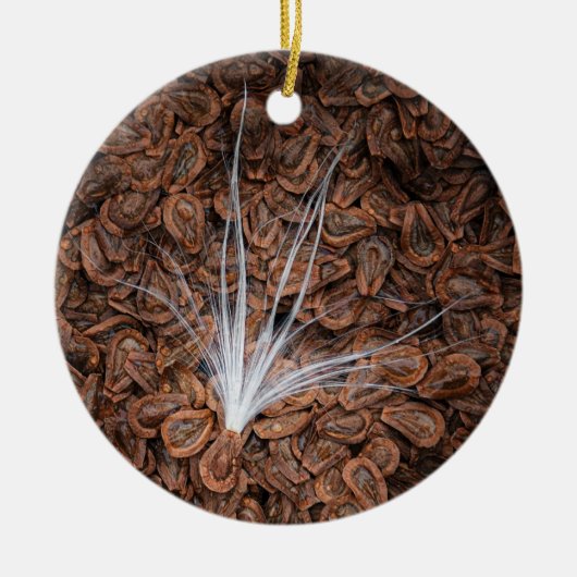 Milkweed Seeds Food of Monarch Butterfly Keramisch Ornament (Voorkant)