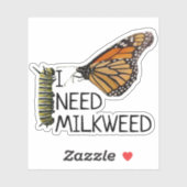 Milkweed voor monarchvlinders sticker (Vel)