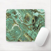 Milky Teal Marble Swirl Mouse Pad Muismat (Met muis)