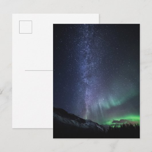 Milky Way Aurora Briefkaart (Voorkant / Achterkant)